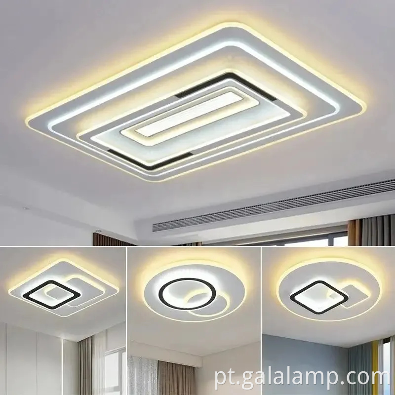 Luz de teto de cristal elegante para iluminação doméstica de espectro completo